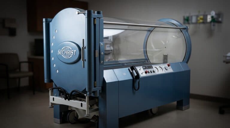 Hard-shell hyperbaric oxygen chamber at HBOTQ